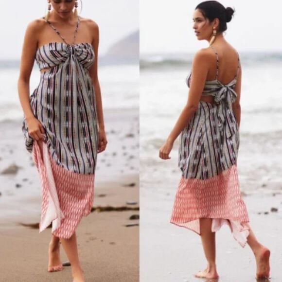 Anthropologie Bare Cutout Maxi Dress Size Large - Picture 12 of 12